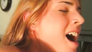 Incredible cuttie likes it when her soak adorable cunt is licked and rubbed