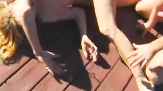 Turned On sexy likes it when her tight twat is fuck rough by a muscular stud