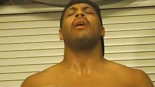 Buff african dude slams his throbbing dick deep into blondes vagina