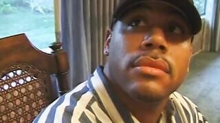 Buff african dude slams his throbbing dick deep into blondes vagina