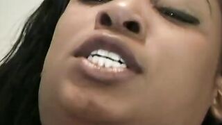 Turned On ebony hoe gets bent over and pounded from the back into the gameroom