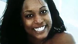 Turned On ebony hoe gets bent over and pounded from the back into the gameroom