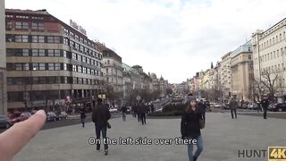 HUNT4K. Prague whore has wild sex with man inside front of her gf