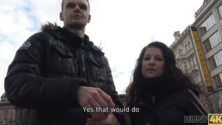 HUNT4K. Prague whore has wild sex with man inside front of her gf