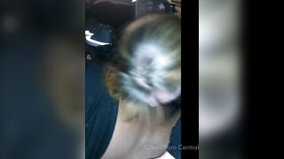 Blonde Postmates bimbos asked to suck my african dick