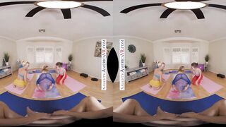 Erotic America - hot yoga babes decide to tag team their instructor