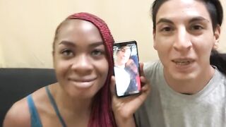 Cuckold hubby watches african wifey being screwed