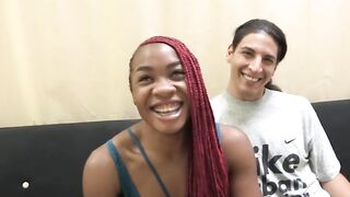 Cuckold hubby watches african wifey being screwed