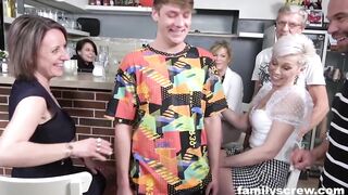 Son Learns how to Banged from Caring Family
