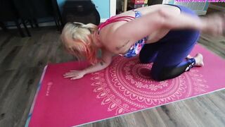 Step Cougar Gets Stuck Into Yoga Posing So Step Son Fucks Her tight helpless Vagina