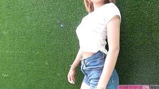 thai slender Hottie creampied by japan man