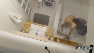 Spy web cam concealed into the shower vents fan