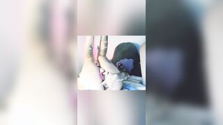 Ligiacute training her slender asshole with buttplug and a HUGE FUCKING SMOOTHIE VIBRATOR
