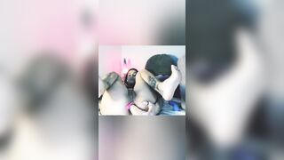 Ligiacute training her slender asshole with buttplug and a HUGE FUCKING SMOOTHIE VIBRATOR