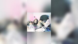Ligiacute training her slender asshole with buttplug and a HUGE FUCKING SMOOTHIE VIBRATOR