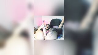 Ligiacute training her slender asshole with buttplug and a HUGE FUCKING SMOOTHIE VIBRATOR