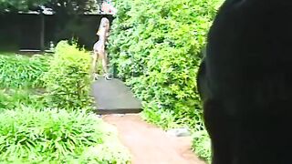 Big Boobed blonde lays on a desk and gets her cunt licked by babe blonde