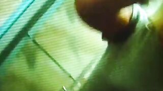 Big Boobed blonde lays on a desk and gets her cunt licked by babe blonde