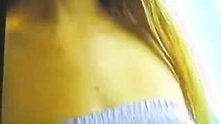 Beauty blonde lesbians eat each other's cunts and sex toy-boned outside