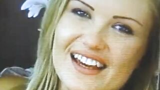 Beauty blonde lesbians eat each other's cunts and sex toy-boned outside