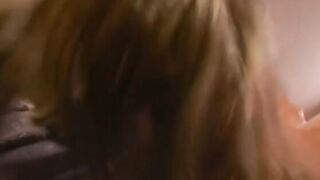 Doe-eyes blonde takes a inked stud's thick curved penis inside her tight cunt