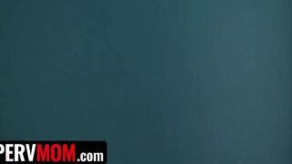 PervMom - Thin Milf Nurtures Hottie Stud By Grabbing His Humongous Dick And Lets Him Slide