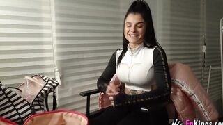 Virgin but big tit Beauty gets her welcome to porn with a HUGE PENIS