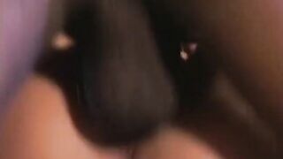 Dark Hair bimbo Rhiannon Bray Blows And Fucks Huge Ebony Dick