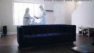 Covid19 uniformed lovers enjoy devils pedicure and banged! at home