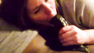 thick white chick gets man handled's a big black cock