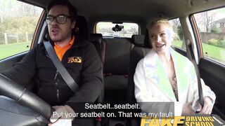 Fake Driving School Blonde Polish babes cunt gets slammed