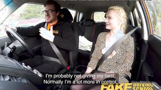 Fake Driving School Blonde Polish babes cunt gets slammed