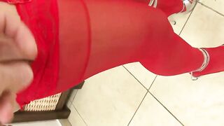 big tit dark hair masturbates alone with huge sex toys # one