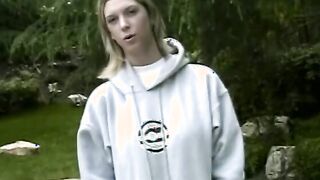 Lusty blonde bends Goddess bimbos over and fucks her from the back with a toy