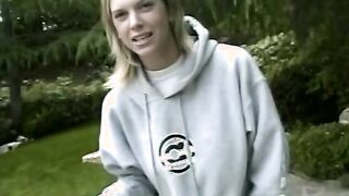 Lusty blonde bends Goddess bimbos over and fucks her from the back with a toy