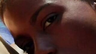 Great african lesbo milfs are having fun public near the lake