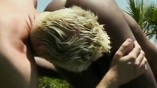 African hotty gets her cunt eaten and boned by lusty white dude