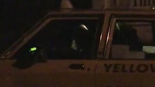 sexy blonde driver blows her passenger's rough dick inside the front seat of cab