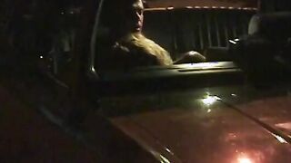 sexy blonde driver blows her passenger's rough dick inside the front seat of cab