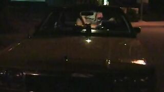 sexy blonde driver blows her passenger's rough dick inside the front seat of cab
