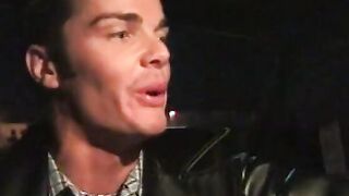 sexy blonde driver blows her passenger's rough dick inside the front seat of cab