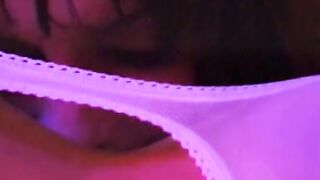 Turned On sexy moans as a long cock penetrate her soak vagina