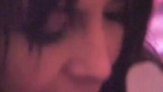 Turned On sexy moans as a long cock penetrate her soak vagina