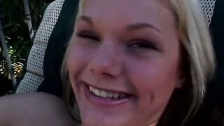 Turned On cuttie spreads her legs and gets her soak twat licked and finger boned