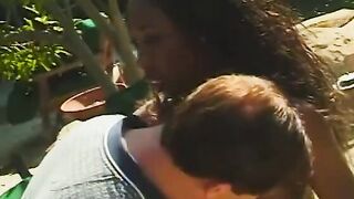 Sexual stud lays down and lets Bombshell Goddess suck his rough penis