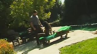 Sexual stud lays down and lets Bombshell Goddess suck his rough penis