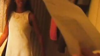 Sexual stud lays down and lets Bombshell Goddess suck his rough penis