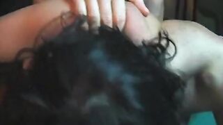 Dude gets his huge rough penis blown by turned on sluts then fucks her