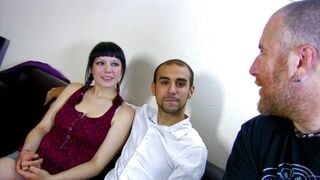 French amateur lovers does their first casting scene