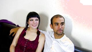 French amateur lovers does their first casting scene